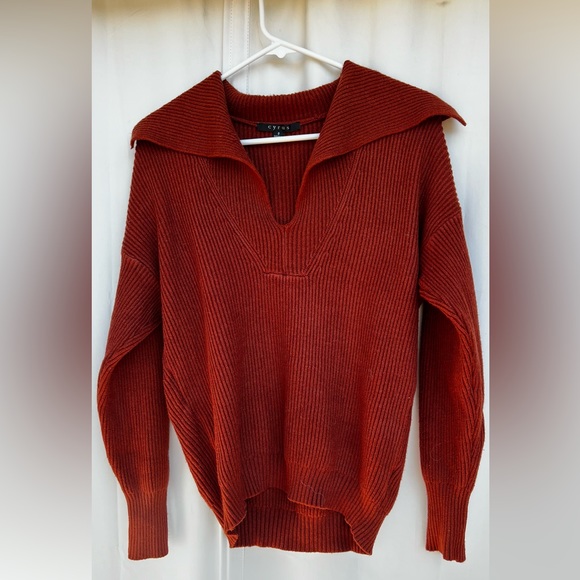 Cyrus Rust Cinnamon Terra Cotta Long Sleeve Sweater Size S - Picture 2 of 9